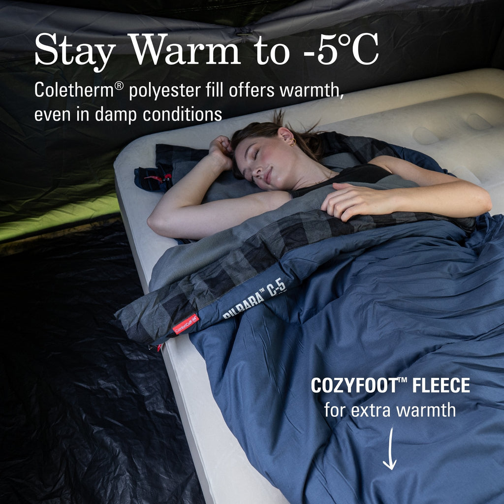 Coleman Pilbara -5C Tall Warm Blue Sleeping Bag, -5°C Rated