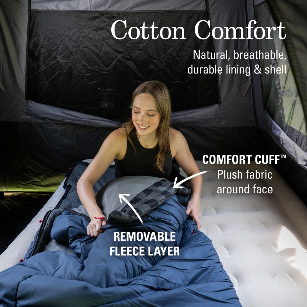 Coleman Pilbara -5C Tall Warm Blue Sleeping Bag, -5°C Rated