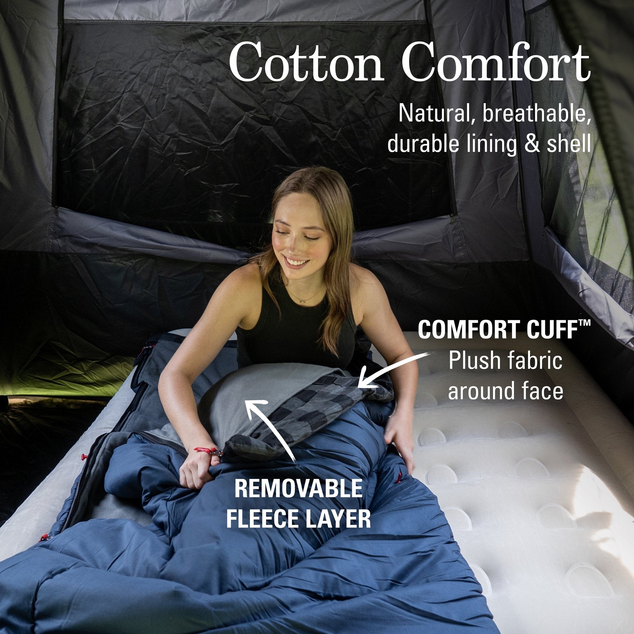 Coleman Pilbara -5C Tall Warm Blue Sleeping Bag, -5°C Rated