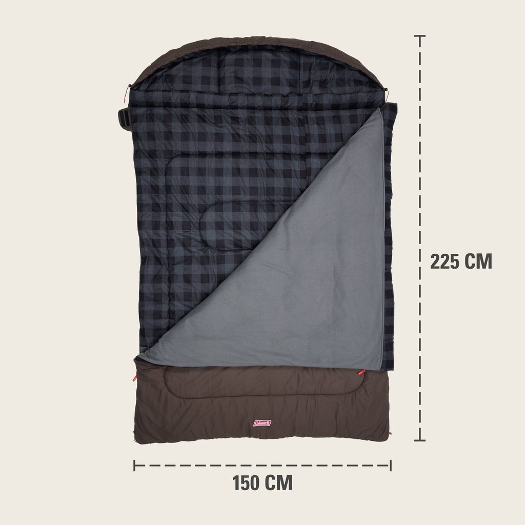 Coleman Pilbara C-7 Double Wide Hooded Sleeping Bag, -7°C Rated