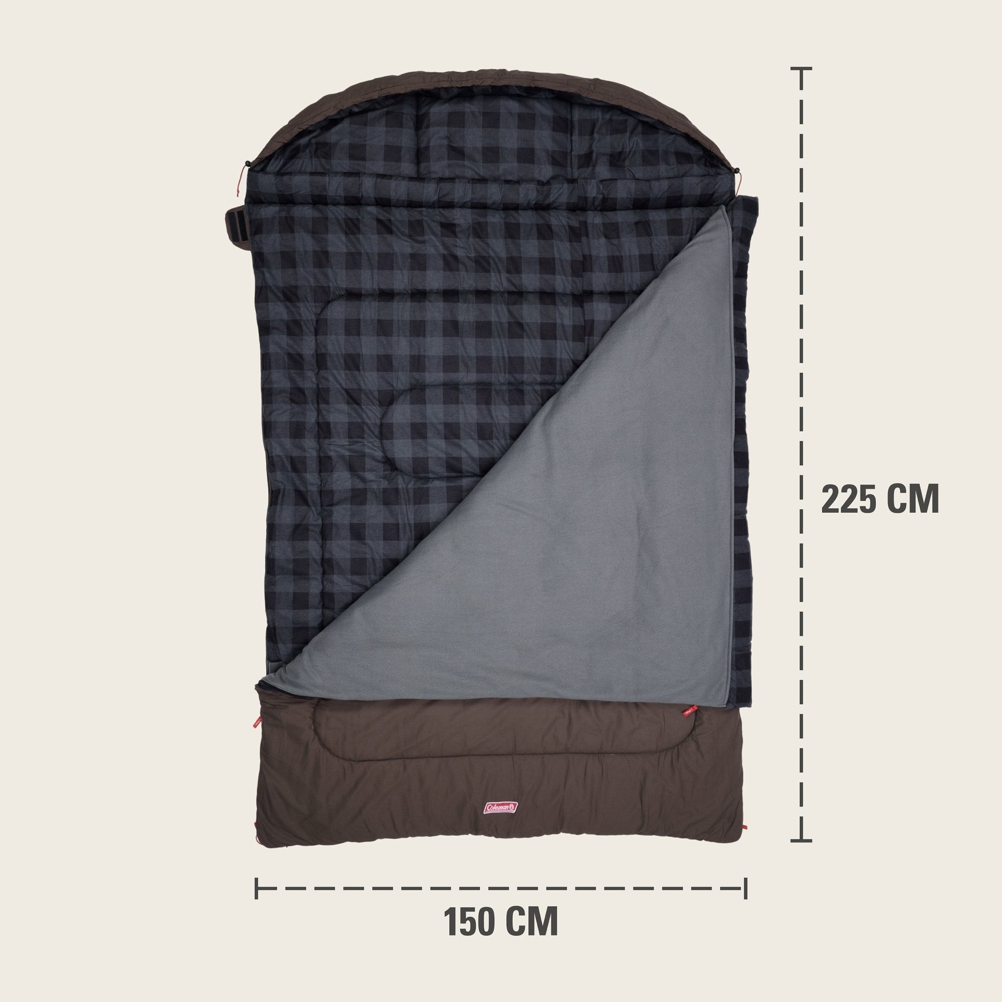 Coleman Pilbara C-7 Double Wide Hooded Sleeping Bag, -7°C Rated
