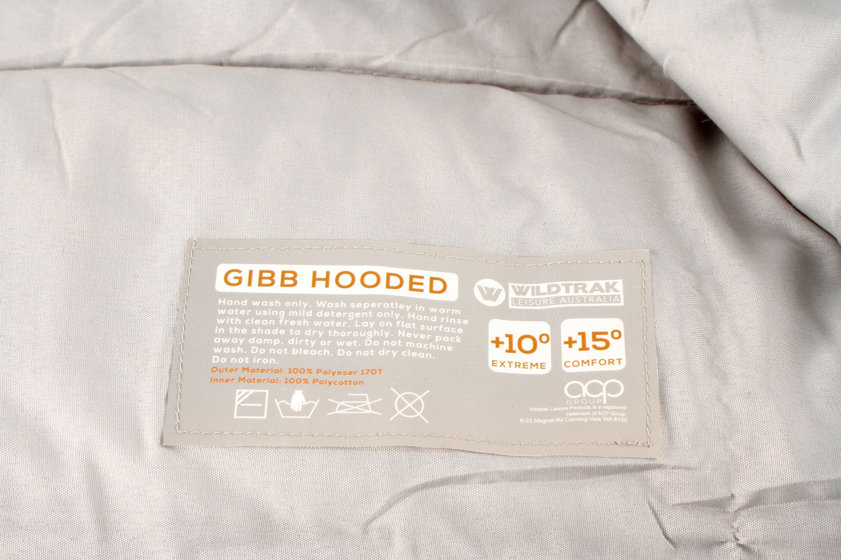 GIBB HOODED SLEEPING BAG | 10 TO 15c