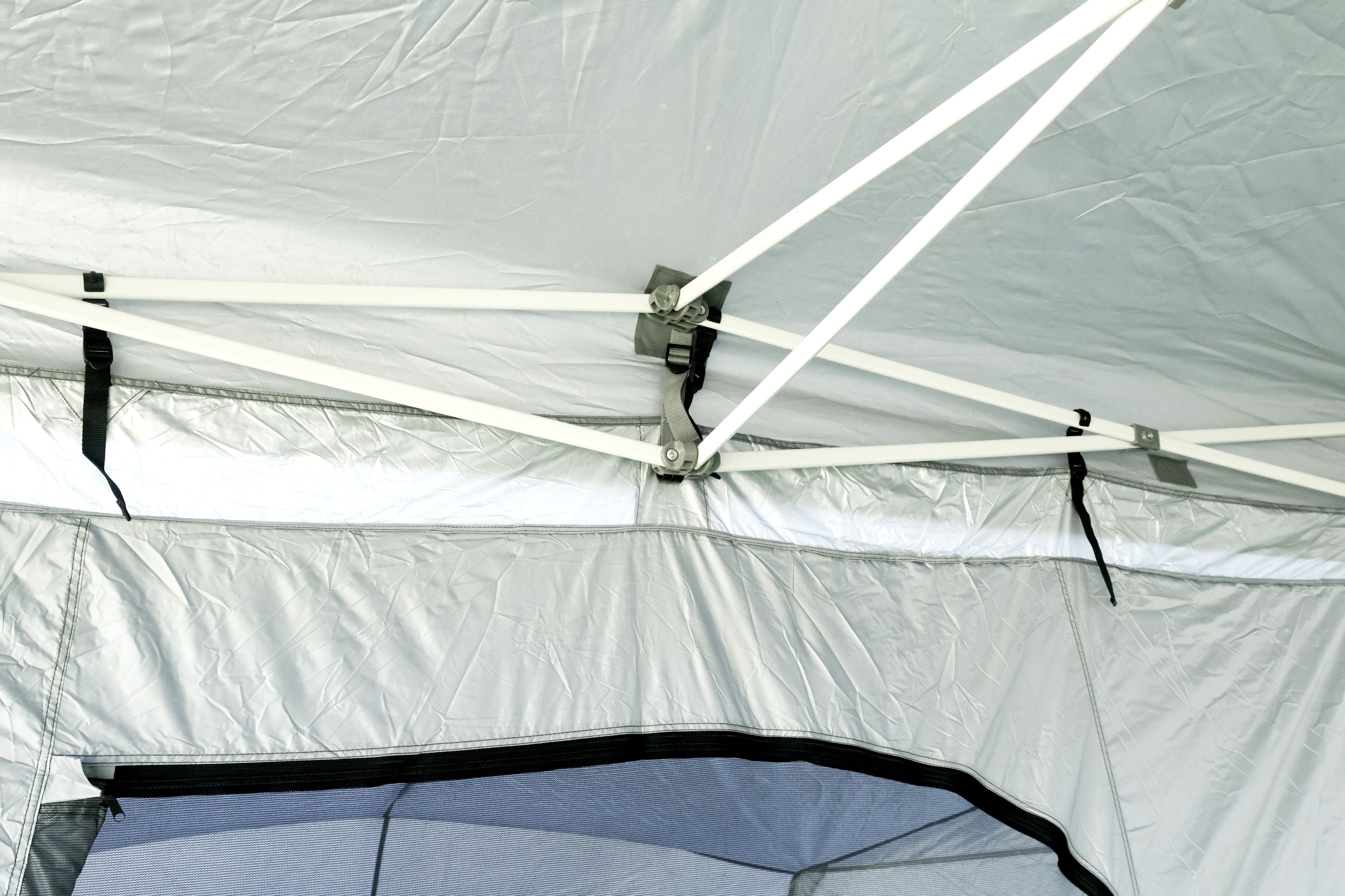Wildtrak™ 3m Gazebo Side Tent, Waterproof, Mesh Windows, Pegs and Carry Bag - UNIVERSAL FITS MOST GAZEBOS