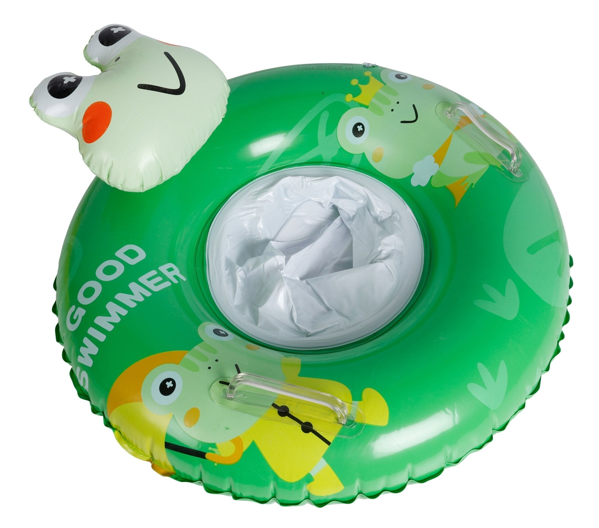 Kids Inflatable Frog Swim Ring with Seat 56cm - Ages 1-2yrs