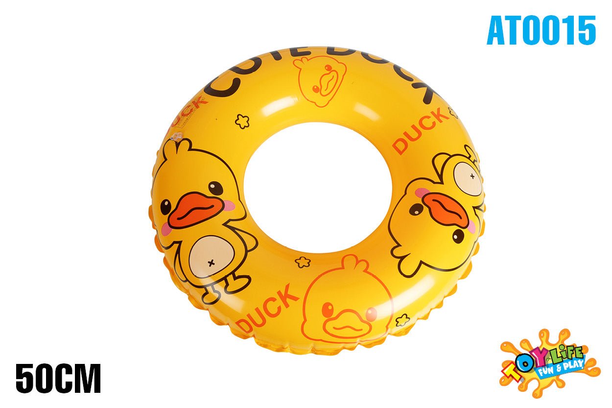 Kids Inflatable Duck Swim Ring 50cm - Ages 3+