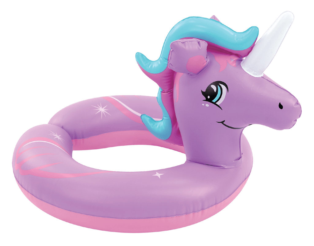 Inflatable Pink Unicorn Split Swim Ring 51cm - Ages 3+