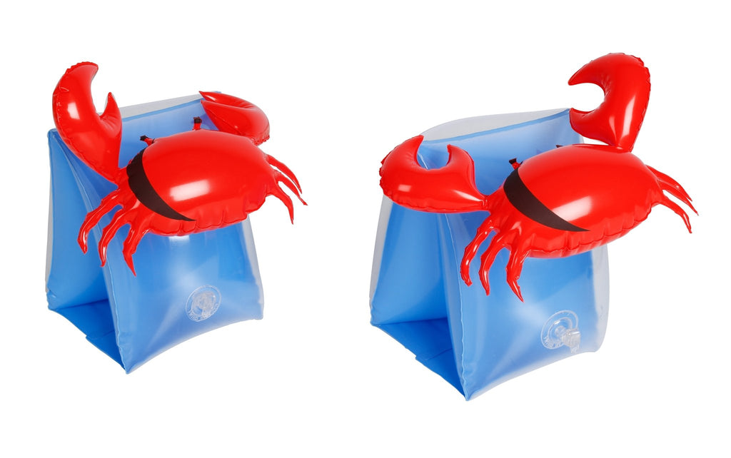 Inflatable 3D Crab Design Armbands Set of 2 - Age 3-6yrs  25x15cm