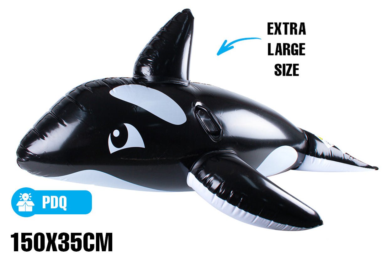 Large Inflatable Whale with Handles 150x35cm Ages6+