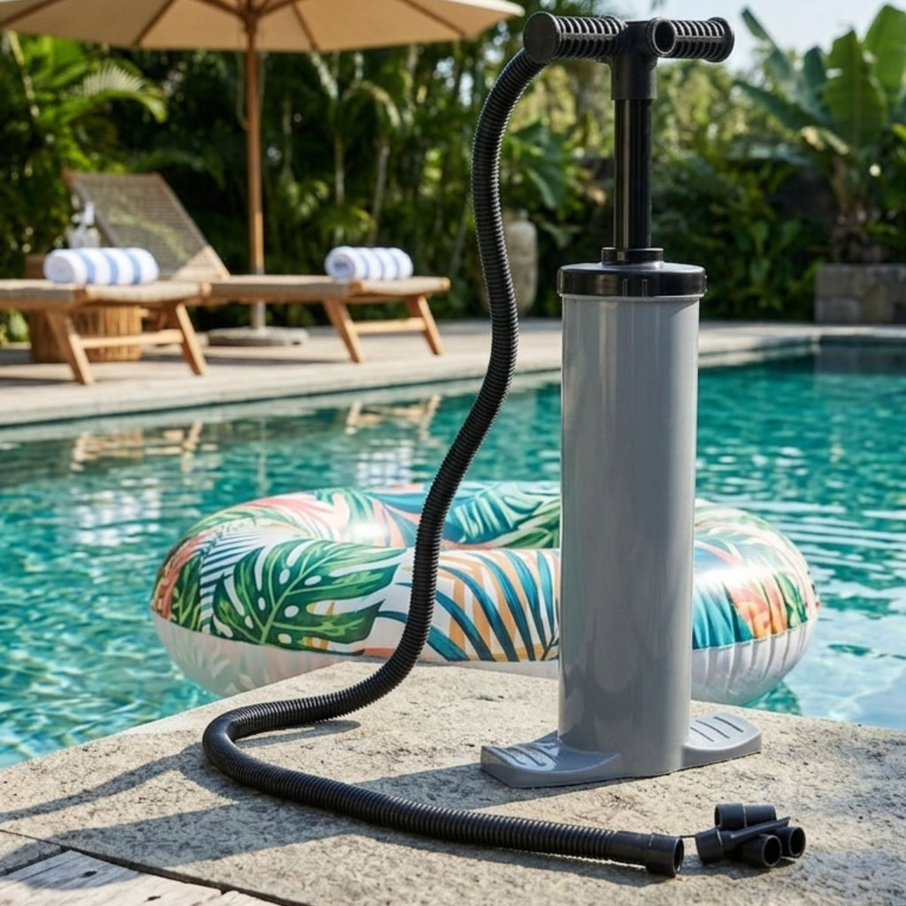 Wildtrak Double Action Manual Hand Pump 38CM, 2 x 1400cc Air Capacity