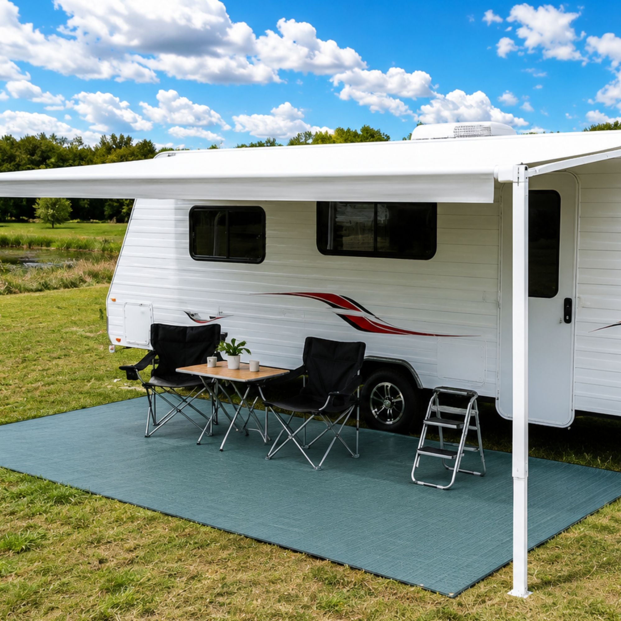 Wildtrak 90x90cm Ultramesh Multipurpose Ground Protection Cover with Eyelets