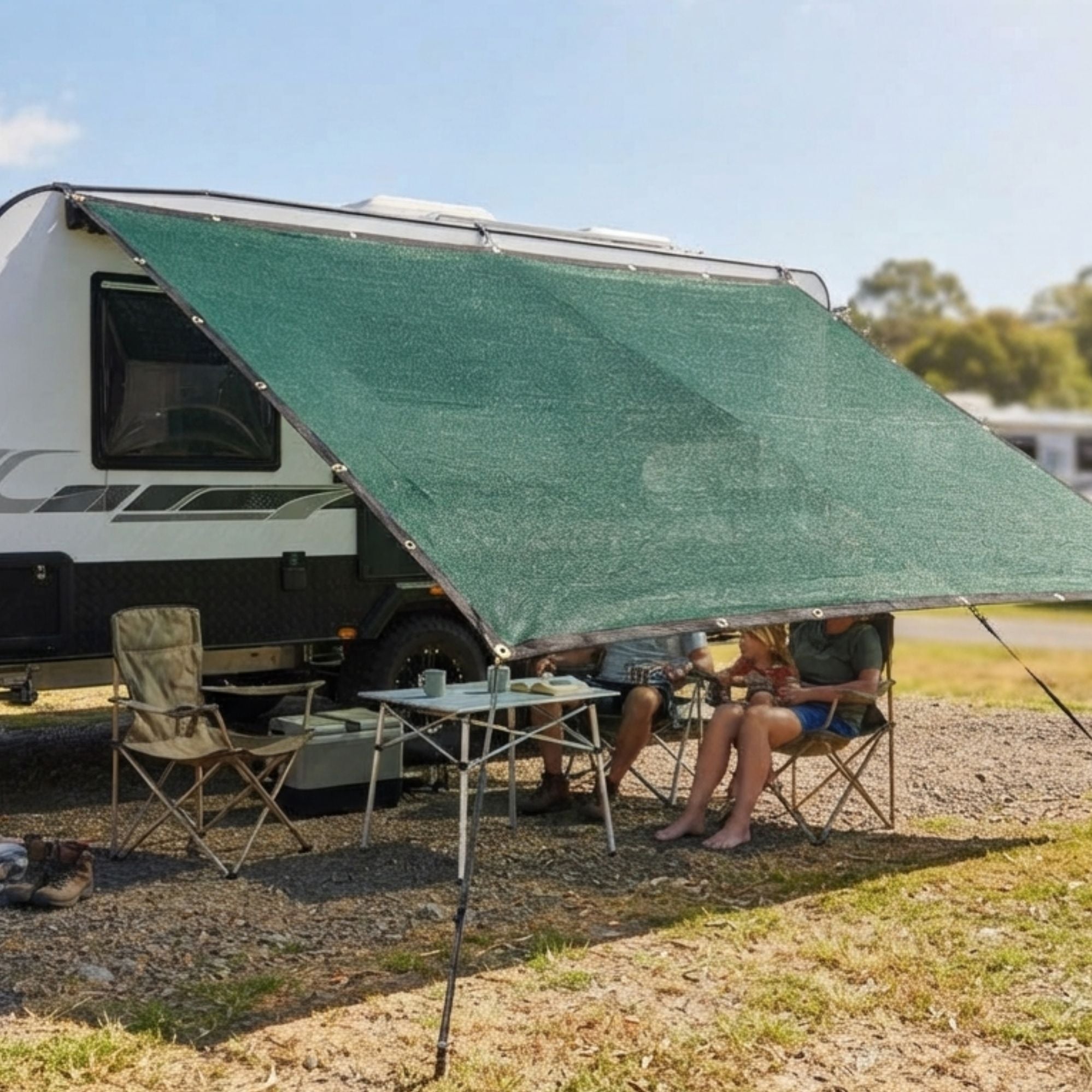 Wildtrak 2x2.5m Ultramesh Multipurpose Ground Protection Cover with Eyelets