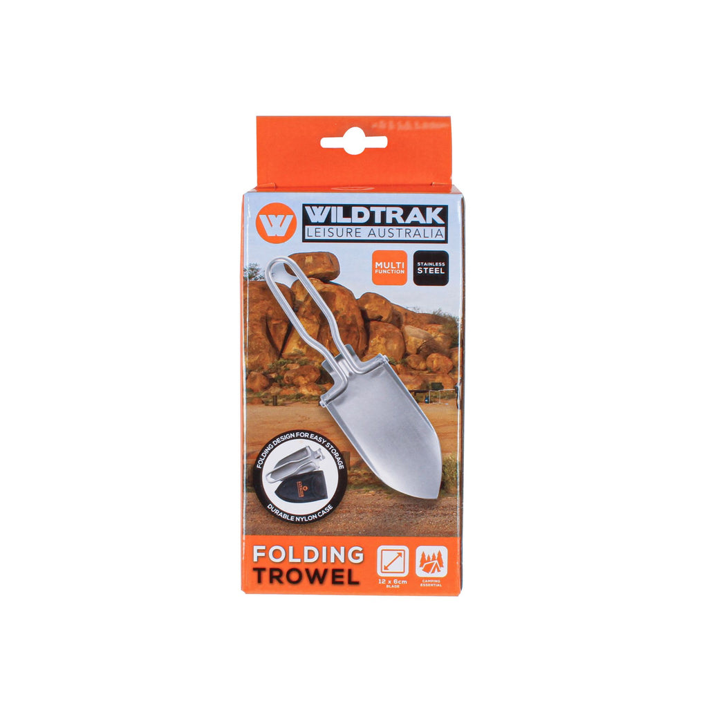 Wildtrak Stainless Steel Folding Trowel 12x6cm