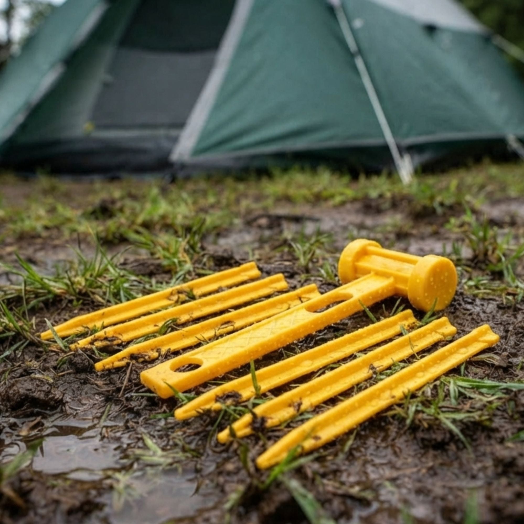 Wildtrak 7pc Plastic Pegs and Mallet Set