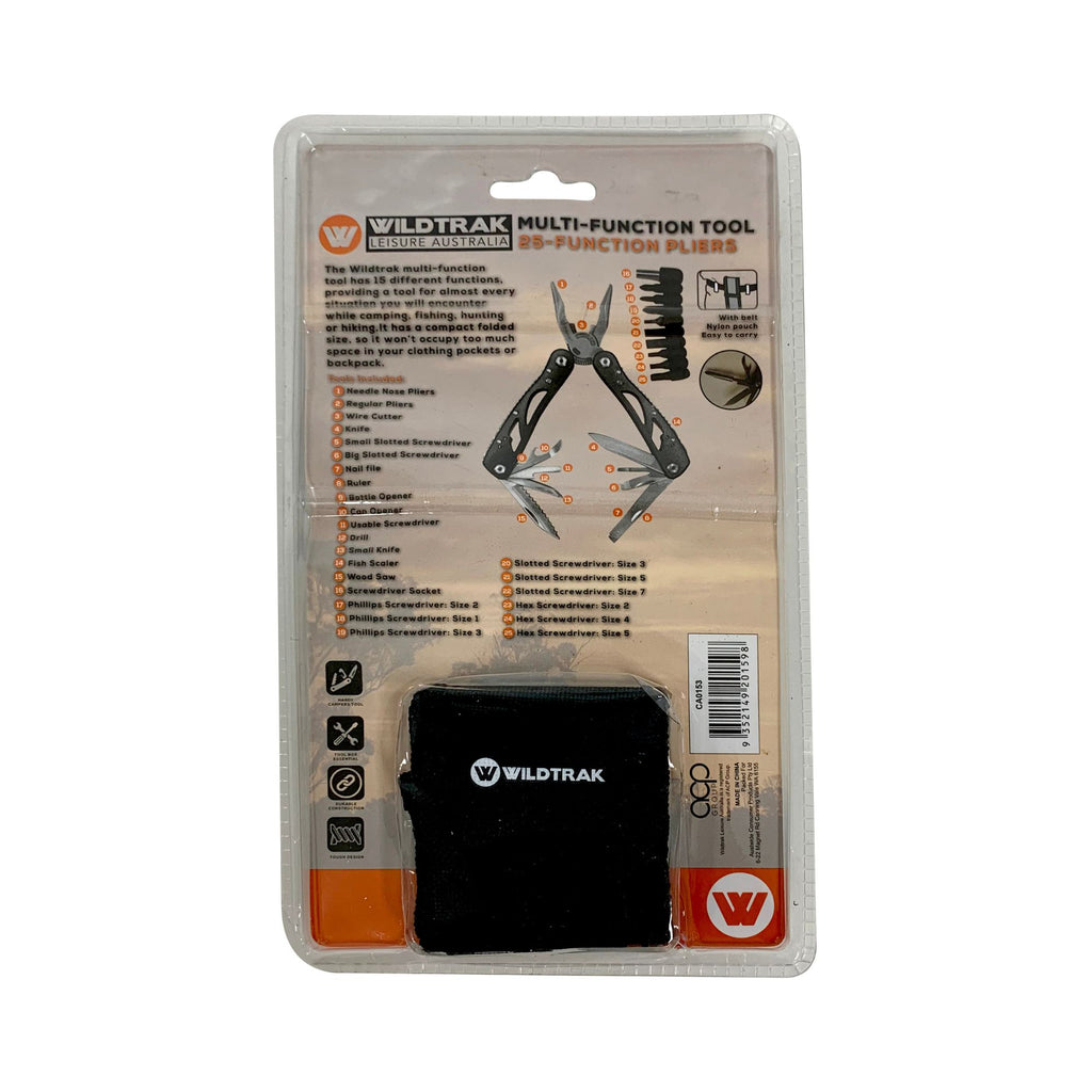 Wildtrak 25 in 1 Multi Function Tool with Pliers