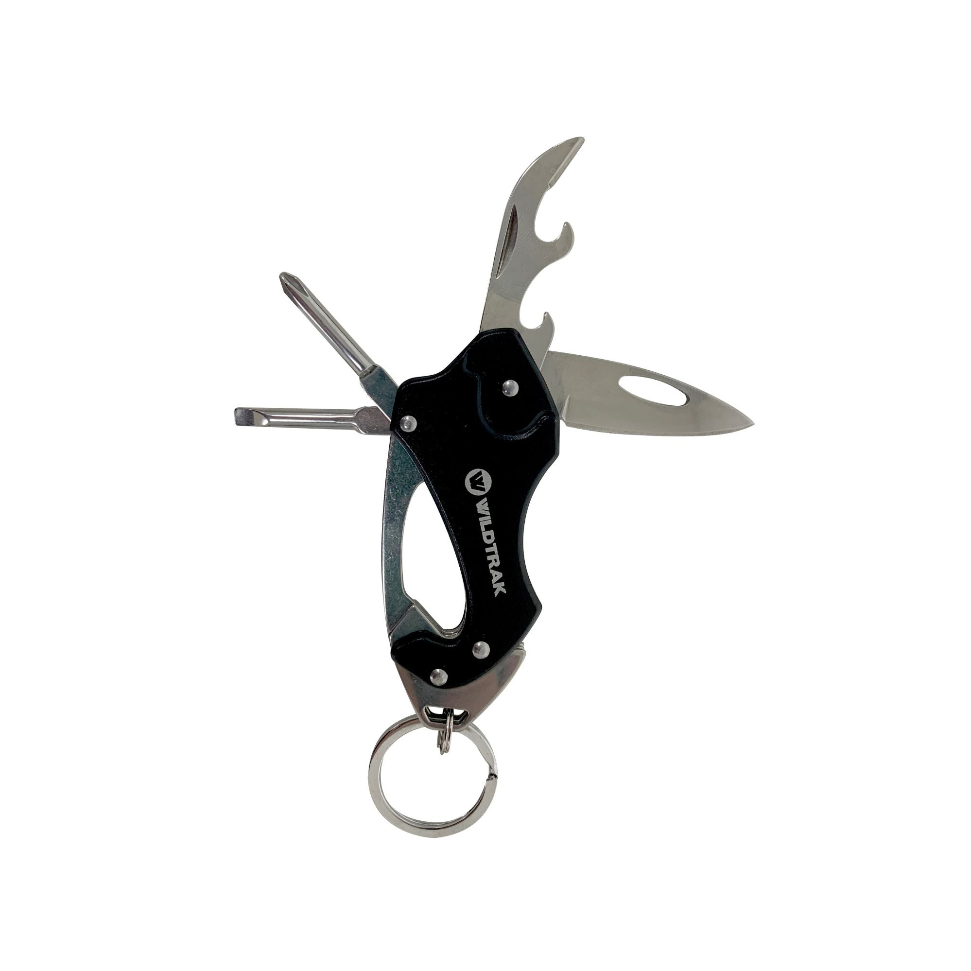 Wildtrak 6 in 1 Multi Function Tool Key Ring with Army Knife