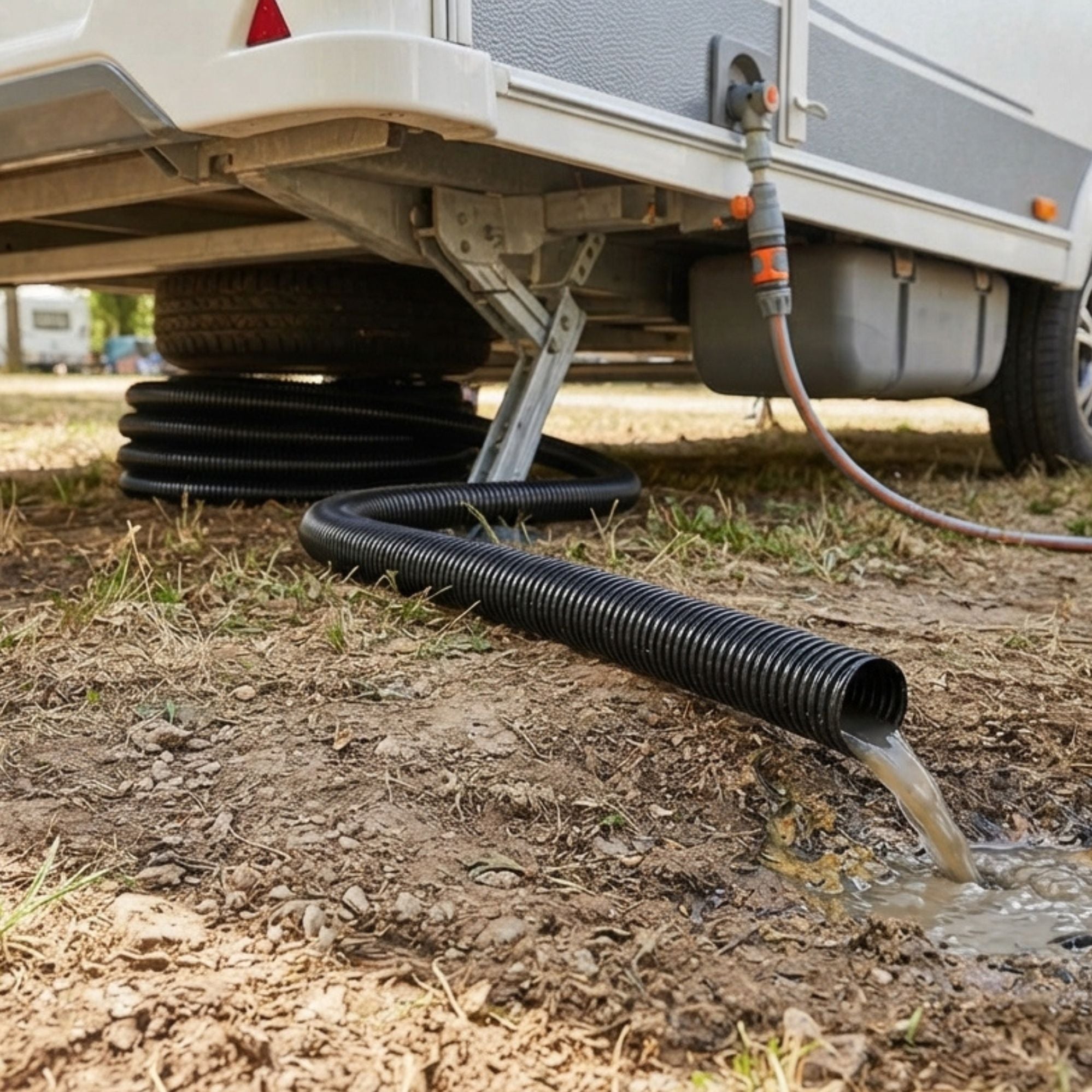 Wildtrak Grey Sullage Waste Water Hose 10mx25mm