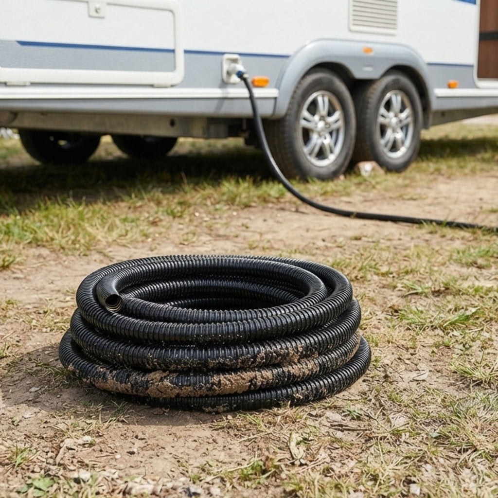 Wildtrak Grey Sullage Waste Water Hose 10mx25mm