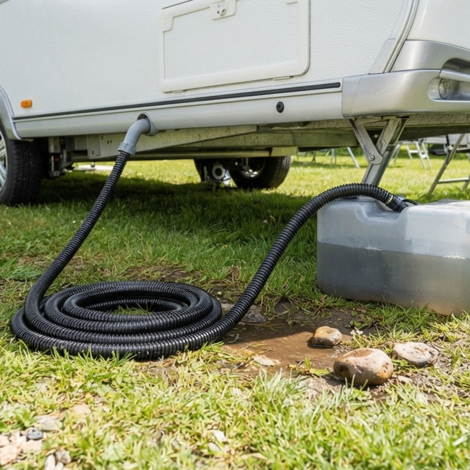 Wildtrak Grey Sullage Waste Water Hose 10mx25mm