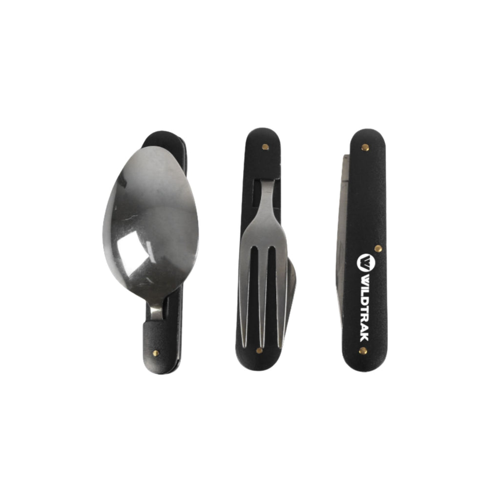 Wildtrak 3 Piece Foldable Cutlery Set with Pouch