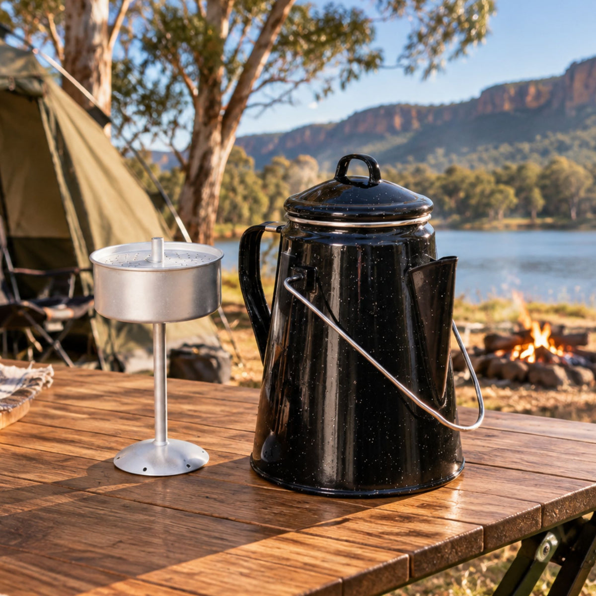 2L Premium Enamel Percolator Coffee Pot