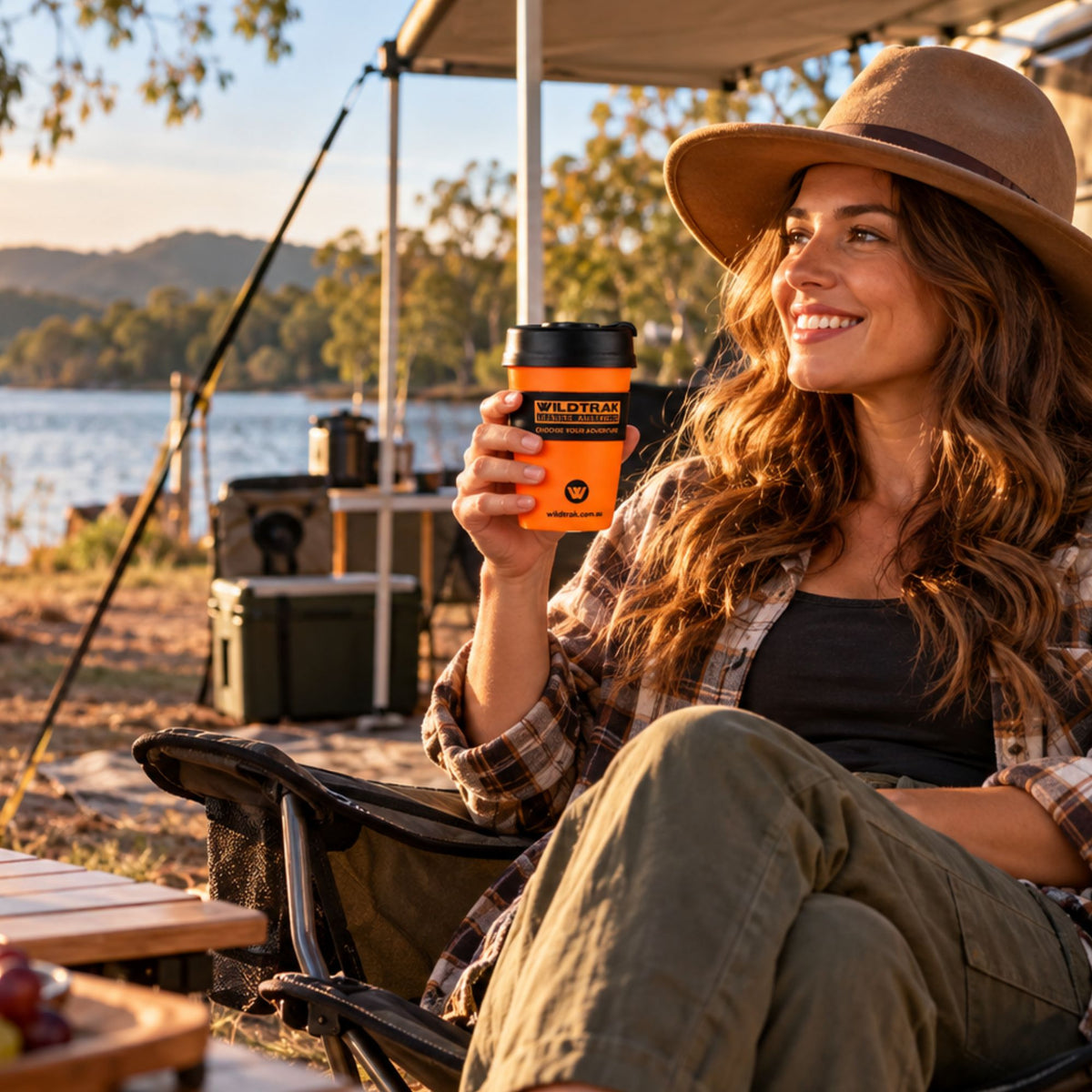 Wildtrak 350ml Reusable Coffee Cup with Splash-proof Lid & Cool Touch Sleeve