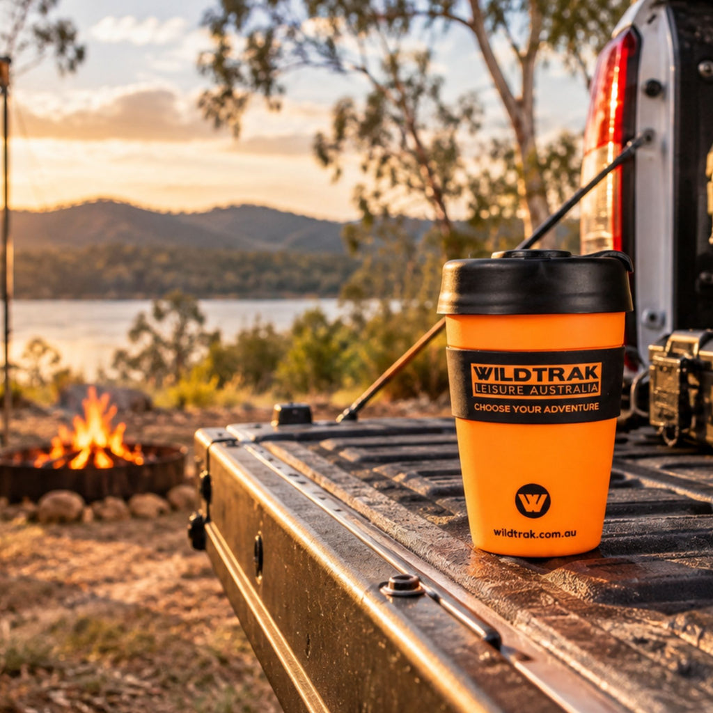 Wildtrak 350ml Reusable Coffee Cup with Splash-proof Lid & Cool Touch Sleeve