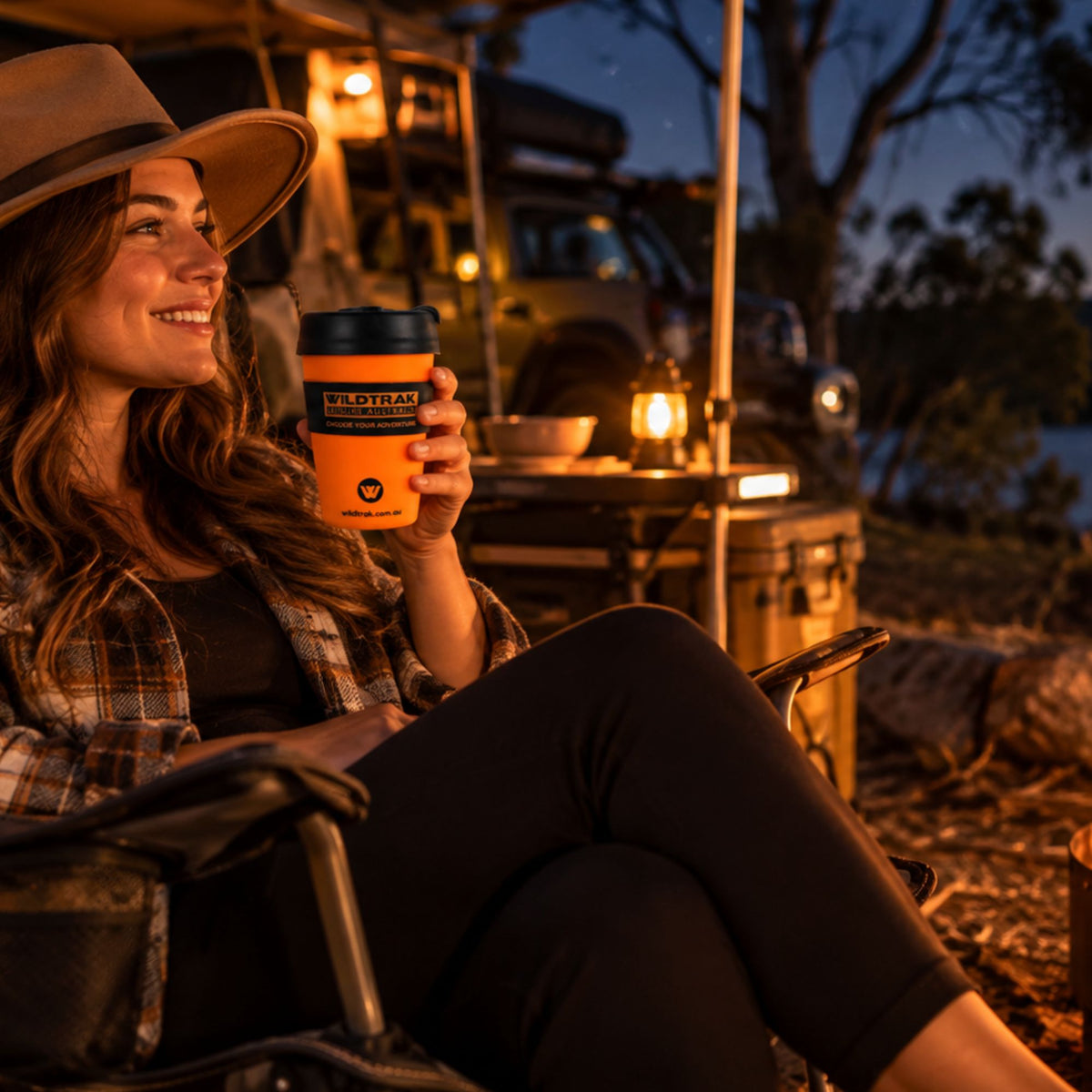 Wildtrak 350ml Reusable Coffee Cup with Splash-proof Lid & Cool Touch Sleeve