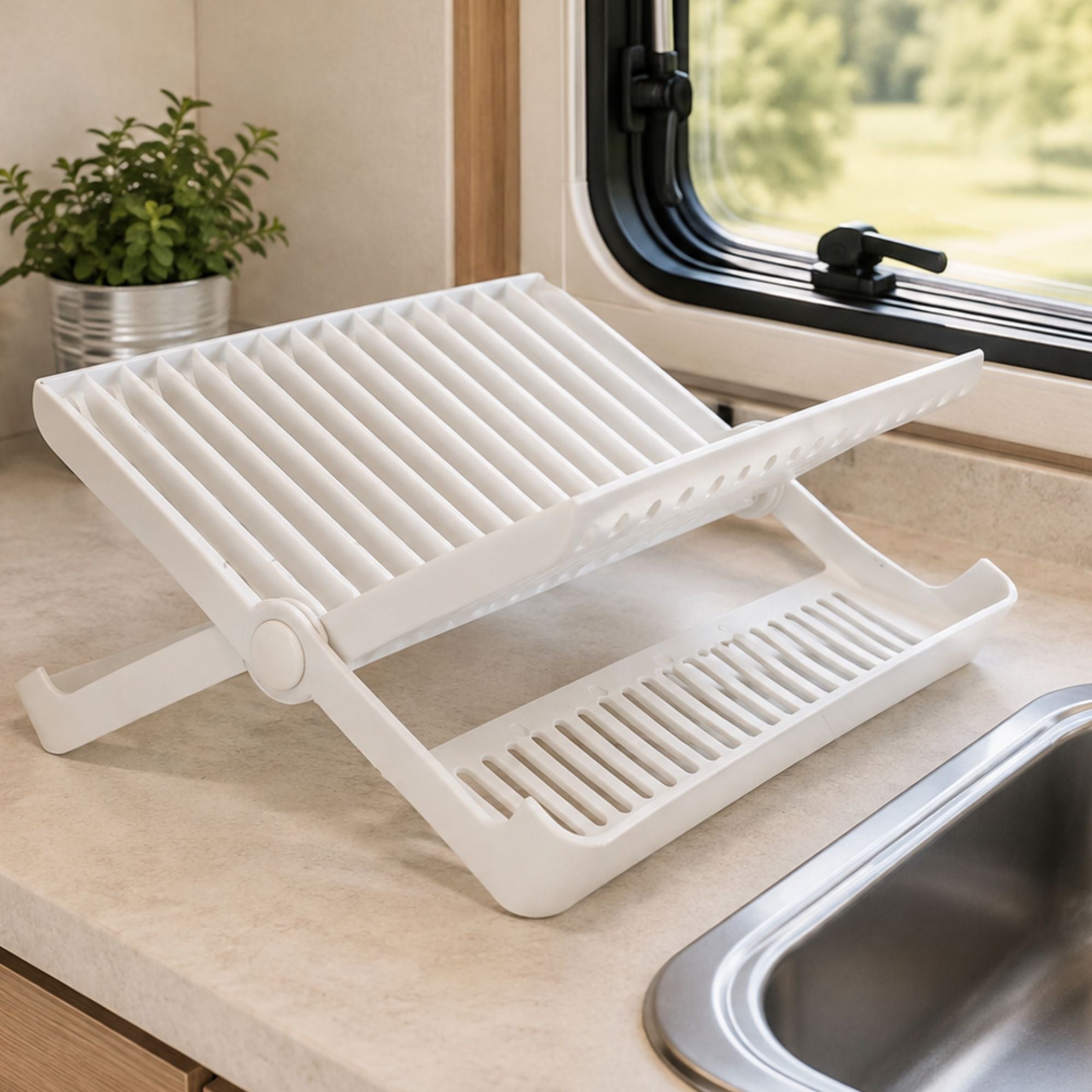 Wildtrak Folding Dish Drainer 32x30x16cm
