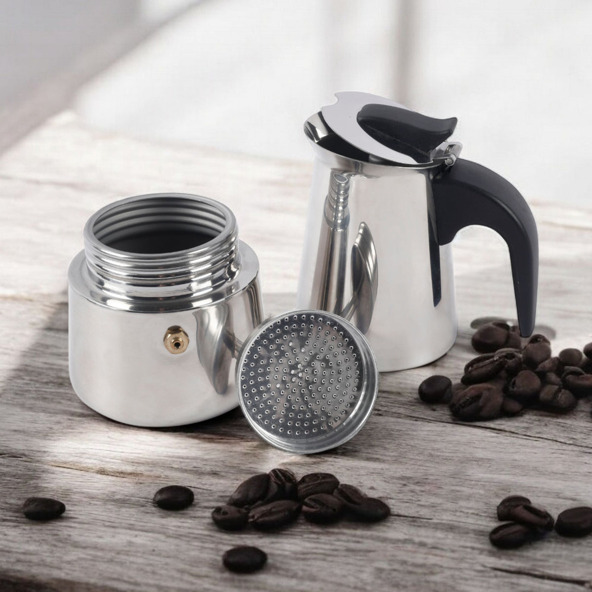 Wildtrak 4-Cup Stainless Steel Coffee Maker