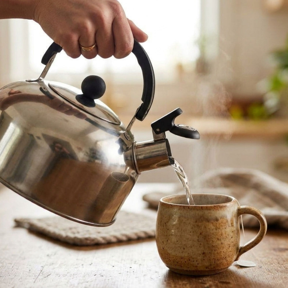 Wildtrak 2L Stainless Steel Whistling Kettle with Heat Resistant Handle