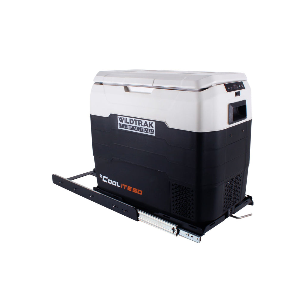 Wildtrak 4WD Heavy-duty Fridge/Freezer Slide, Powder Coated, Max Weight 125kg