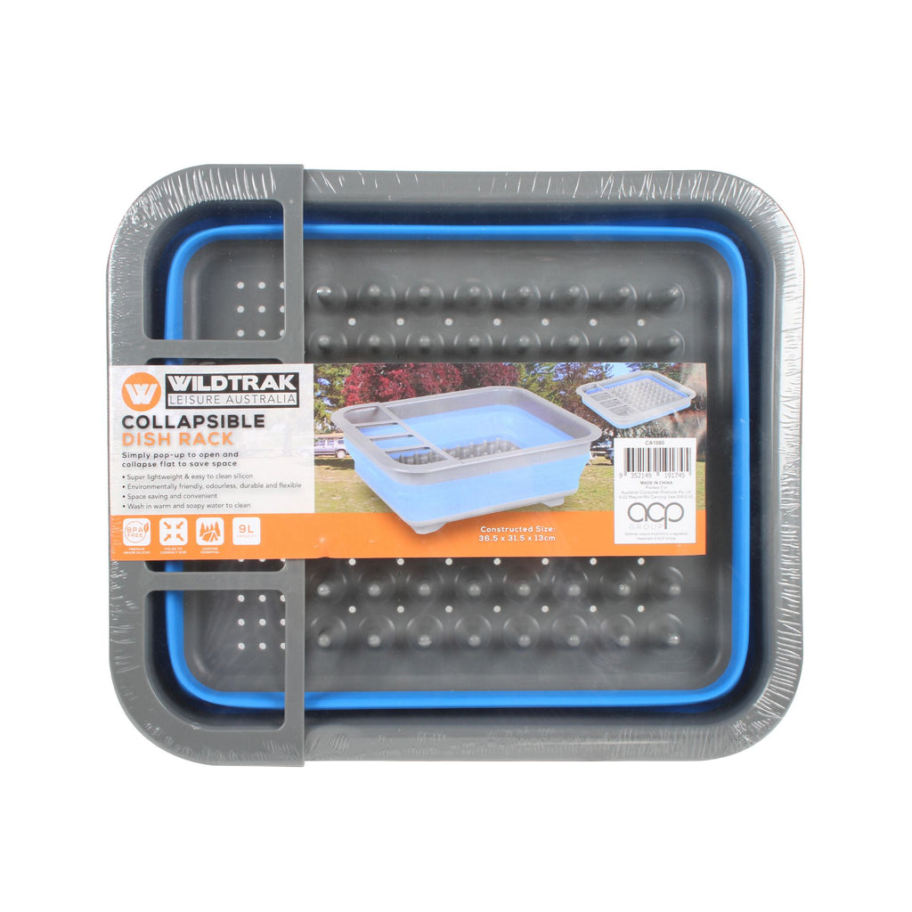 Wildtrak Collapsible 9 Litre Dish Rack 36.5x31.5x13cm