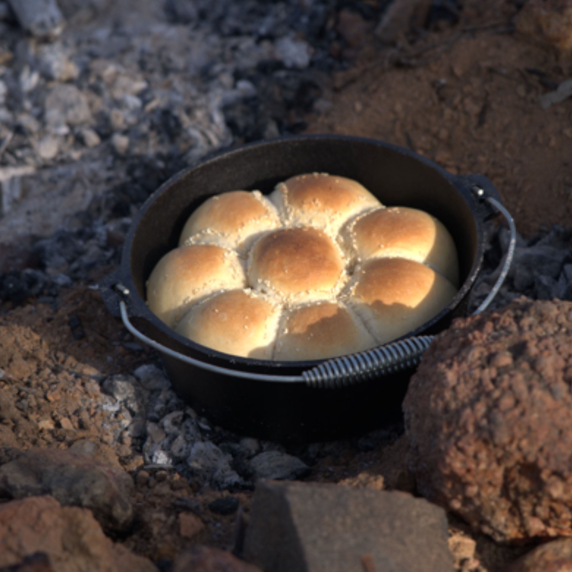 Wildtrak 2 Quart Heavy-duty Round Camp Oven with Lip and Handle, Pre-Seasoned