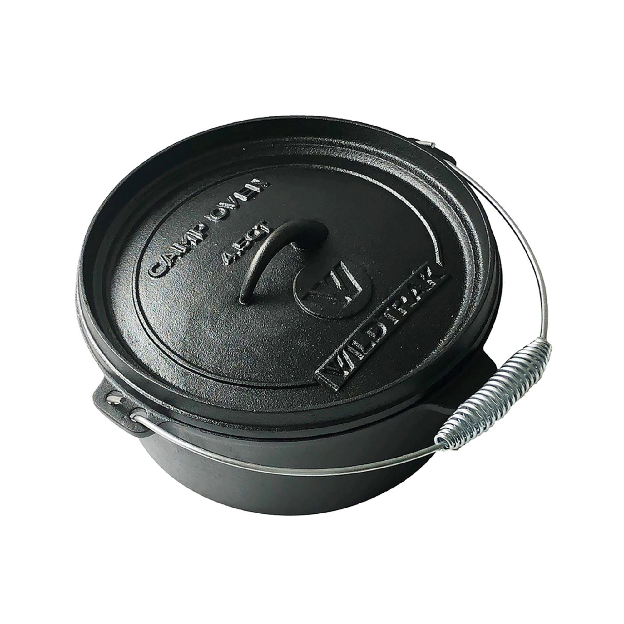 Wildtrak 4.5 Quart Heavy-duty Round Camp Oven Pre-Seasoned with Lip & Handle
