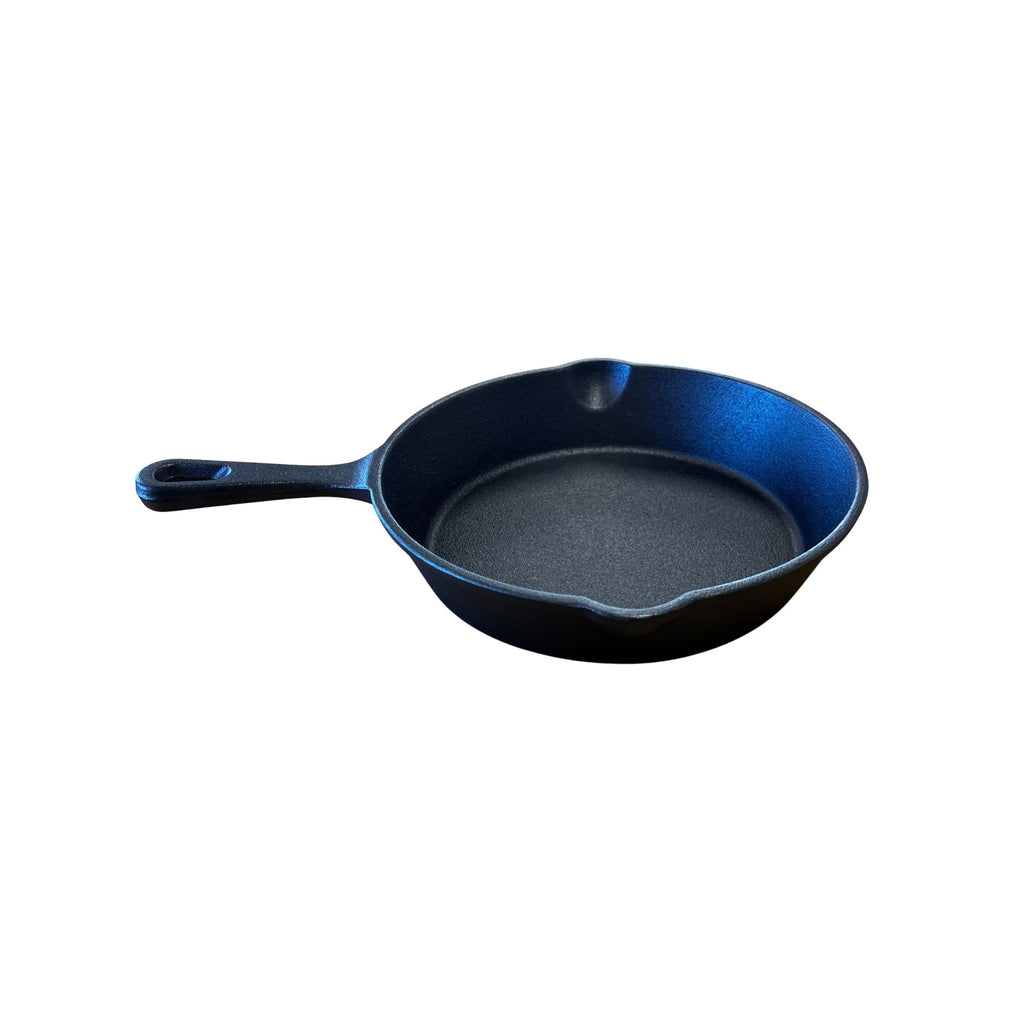 Wildtrak 3 Piece Cast Iron Skillet Frying Pan Set with Pour Spout and Handles