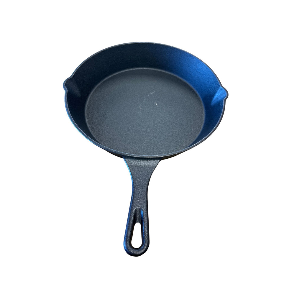 Wildtrak 3 Piece Cast Iron Skillet Frying Pan Set with Pour Spout and Handles