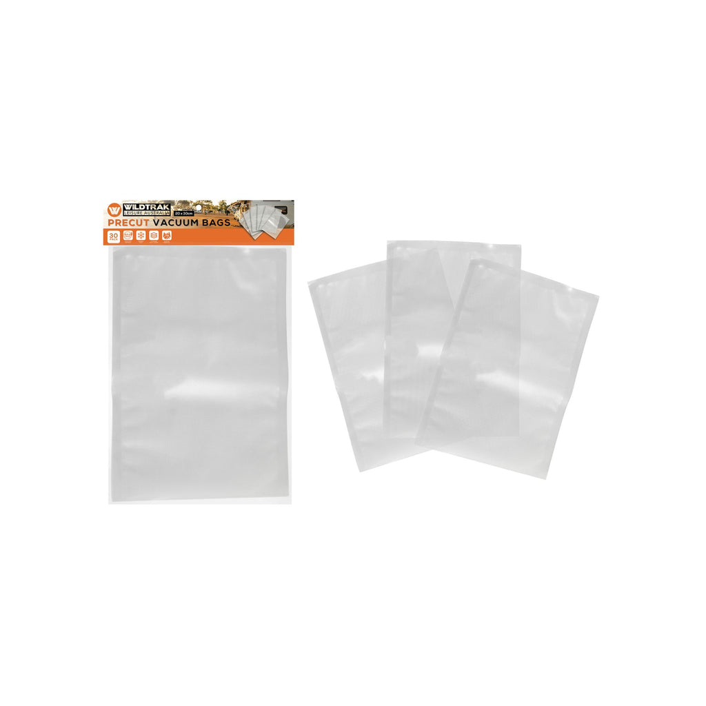 Wildtrak 30 Pack Pre-cut Vacuum Sealer Bags 20x30cm