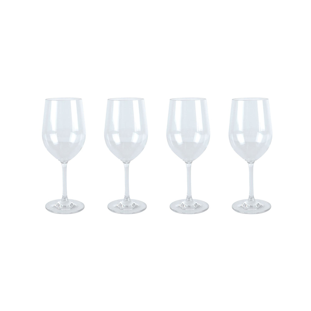 Wildtrak 4 Pack Tritan Shatter-Proof Plastic Wine Glasses 355ml, BPA Free