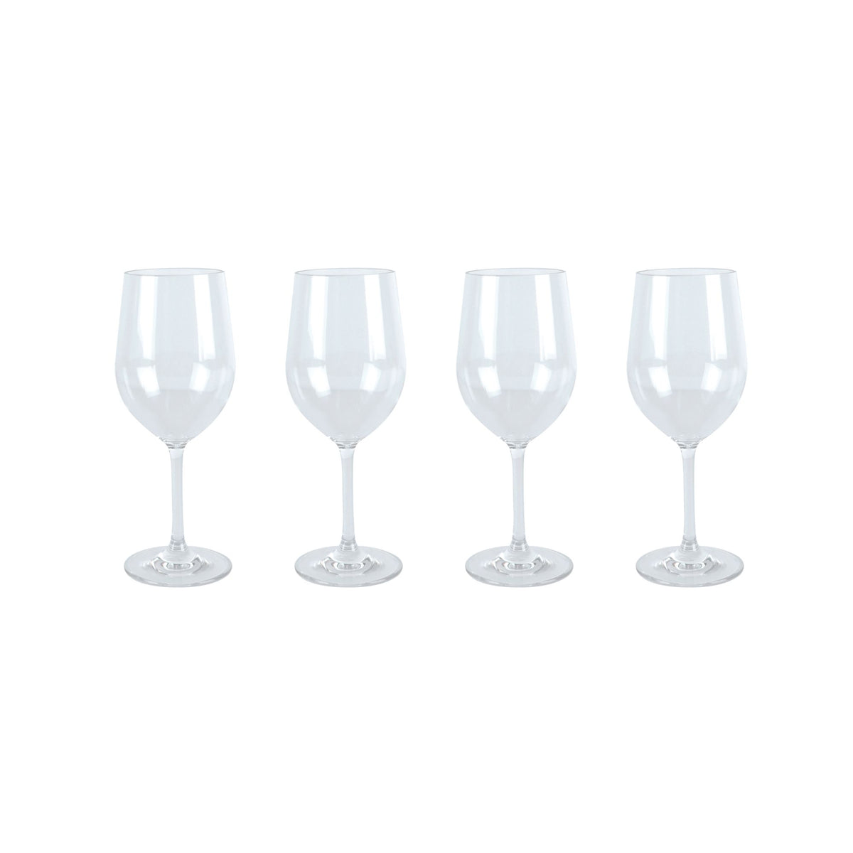 Wildtrak 4 Pack Tritan Shatter-Proof Plastic Wine Glasses 355ml, BPA Free