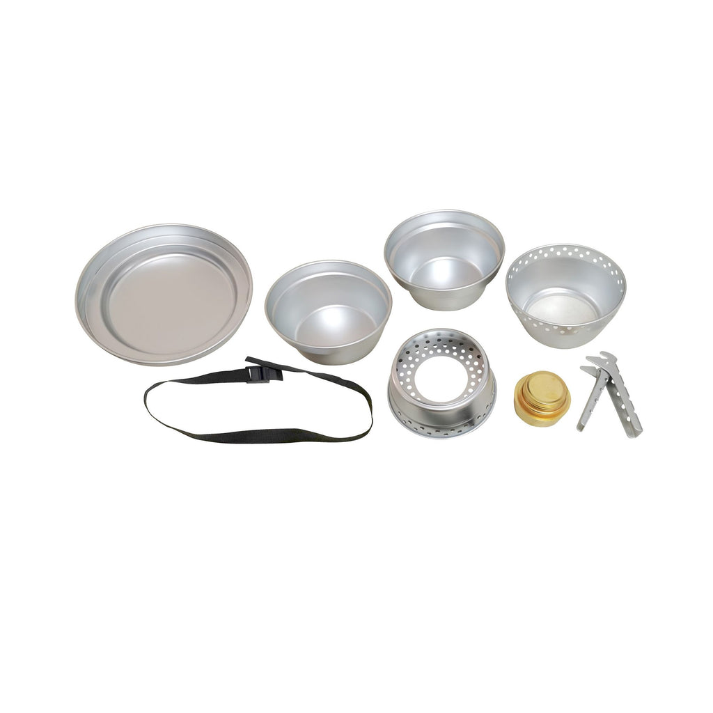 Wildtrak 8pc Aluminium Cook Set with Alcohol Burner