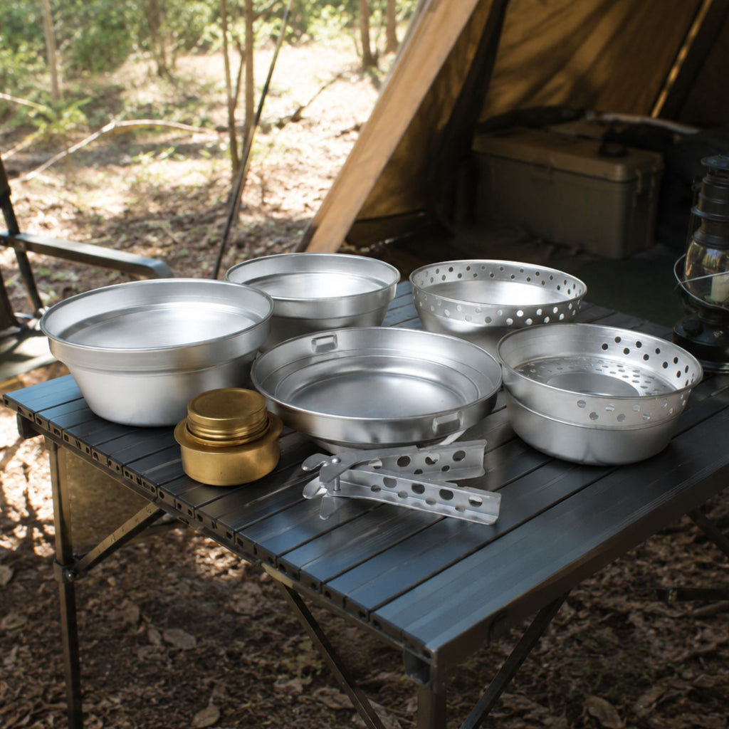 Wildtrak 8pc Aluminium Cook Set with Alcohol Burner