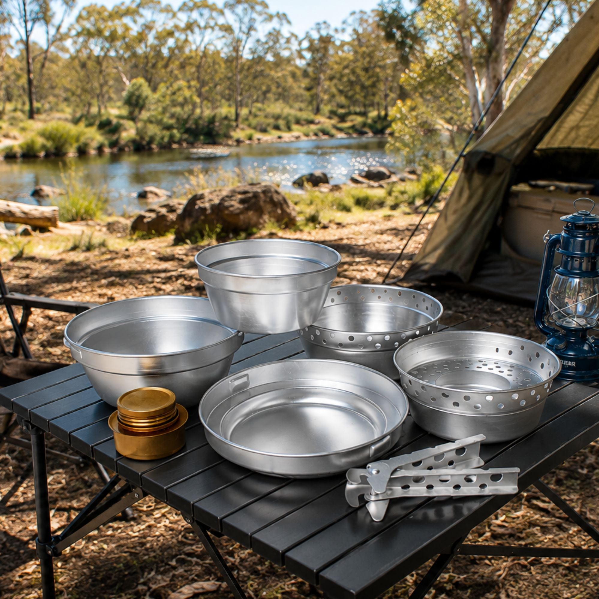 Wildtrak 8pc Aluminium Cook Set with Alcohol Burner