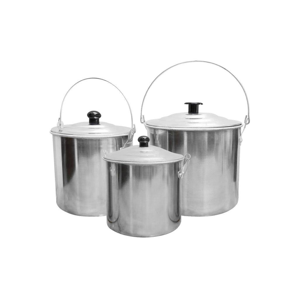 Wildtrak 3pc Aluminium Billy Can Set with Handles