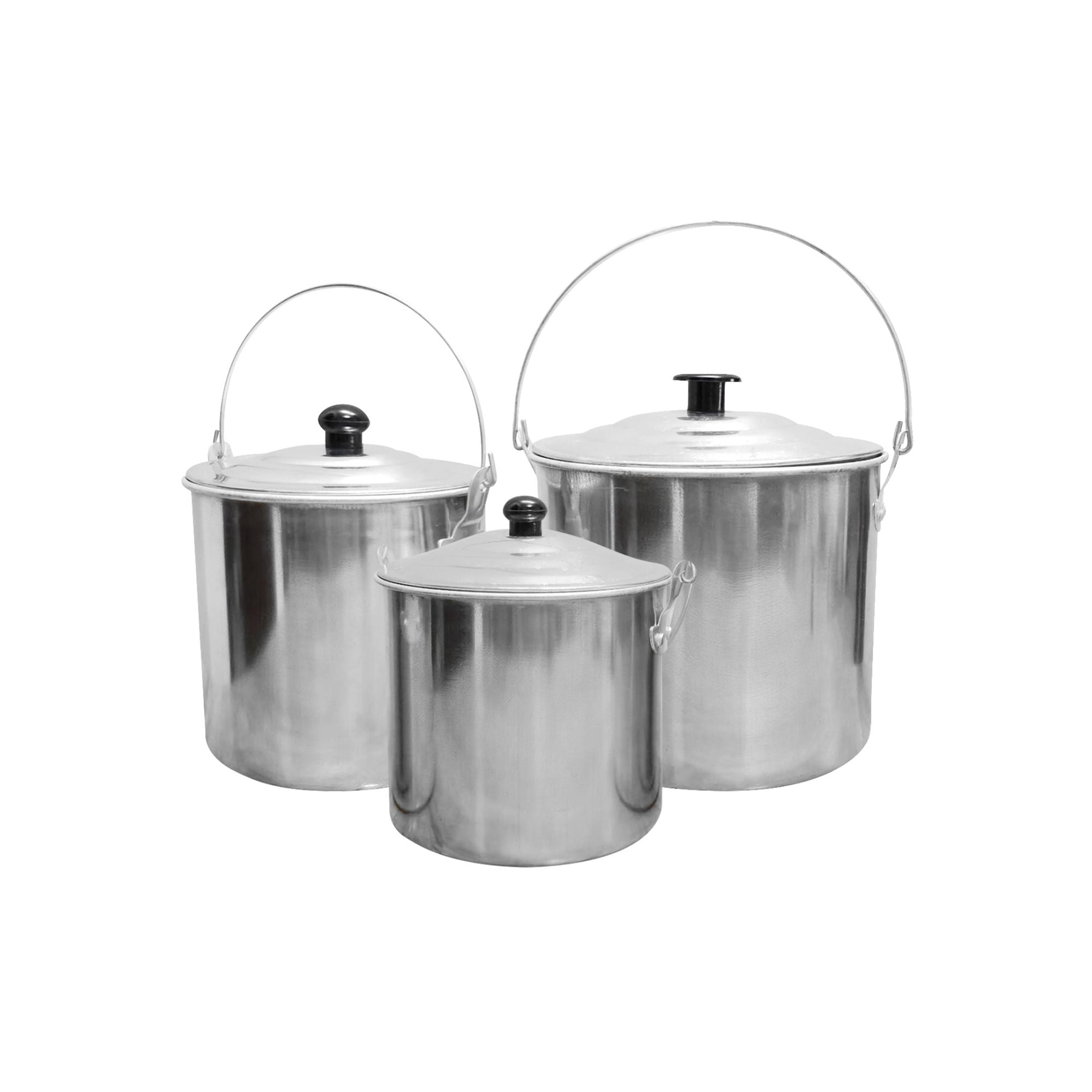 Wildtrak 3pc Aluminium Billy Can Set with Handles