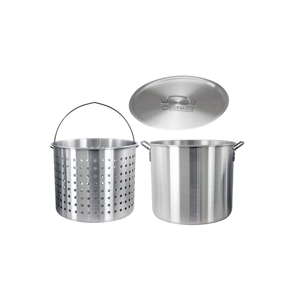 Wildtrak Aluminium Crab Cooker Stock Pot 40L with Basket, Handles, Lid and Strainer