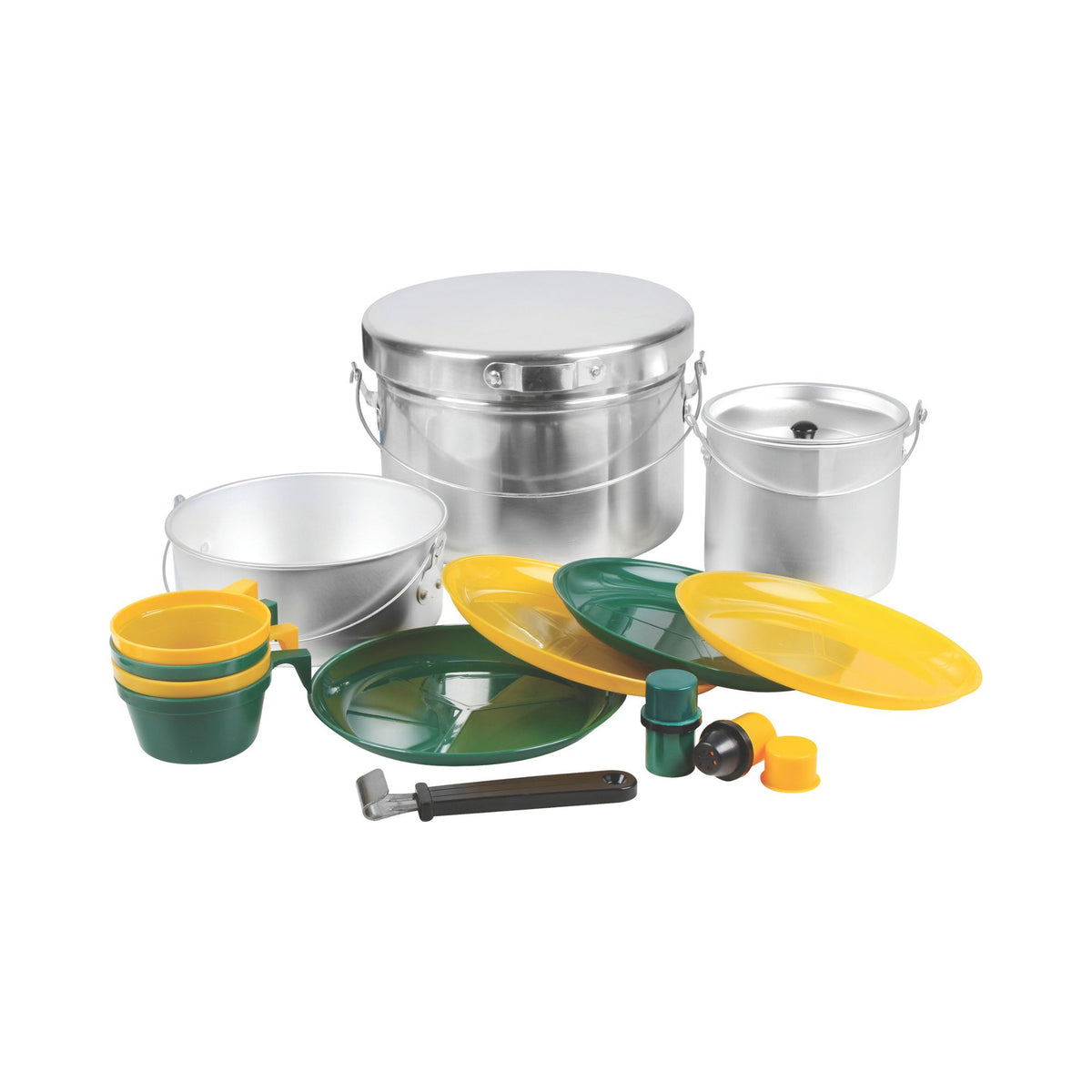 Wildtrak 4 Person 16 Piece Aluminium Mess Kit, Lightweight and Compact