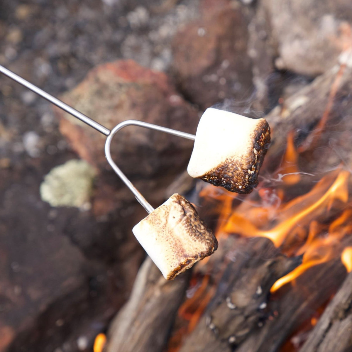Wildtrak Twin Prong Extendable Campfire Fork with Handle 86cm