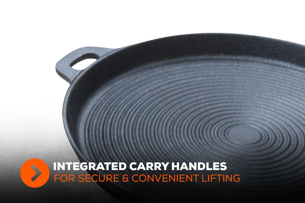 Round Bbq Cast Iron Plate Ribbed – Wildtrak Offroad Offgrid