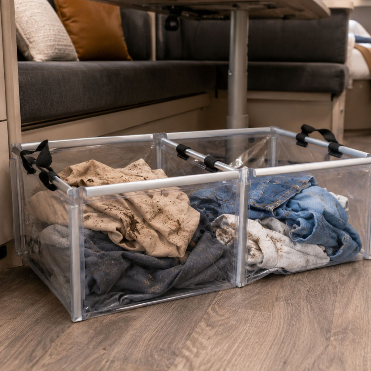 Wildtrak 20L Portable Double Wash Basin Folding with Handles 25.5x25.5x19cm