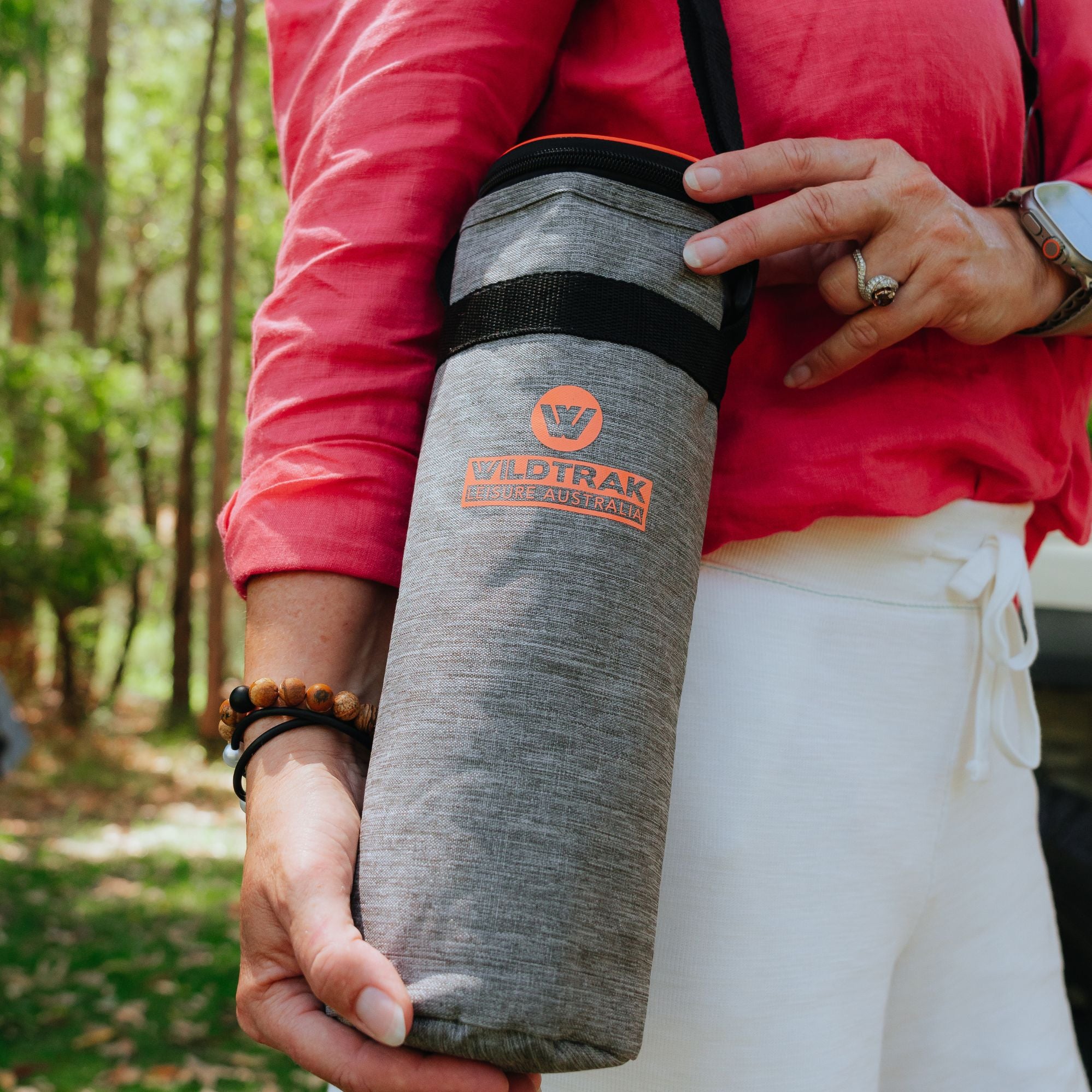Wildtrak 1.5L Staycool Wine Bottle Soft Cooler Bag with Shoulder Strap